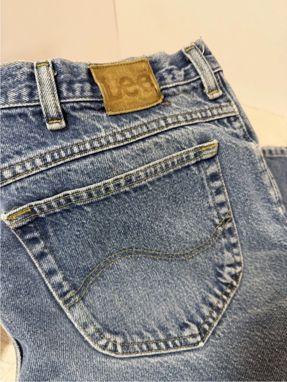 Vintage Lee Jeans Mens 40x34 Blue Union Made in USA Straight Dark 80s 90s Y2K
